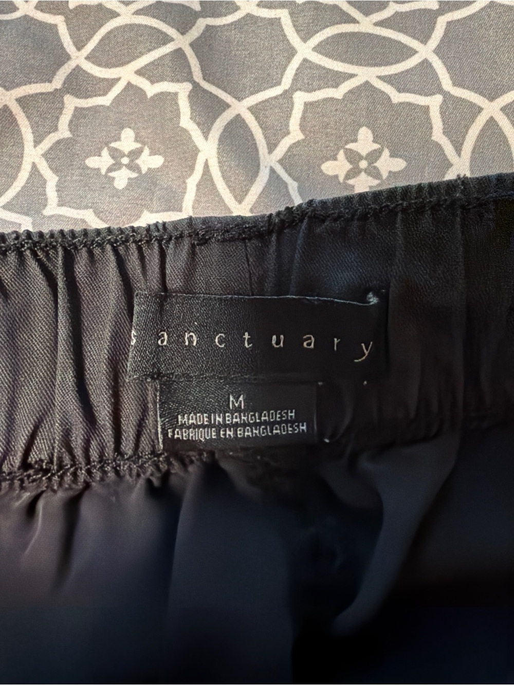 Sanctuary Black Linen-Blend Drawstring Jogger Pants - Size Medium - Picture 2 of 4